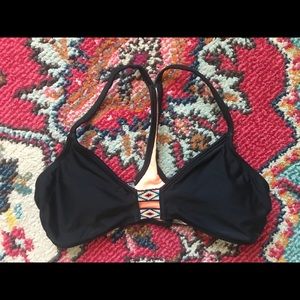 Black tribal bikini top